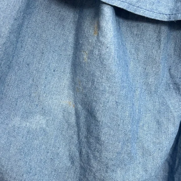 BLUE BLOUSE WITH POCKETS SIZE P2P 19β - Picture 5 of 5